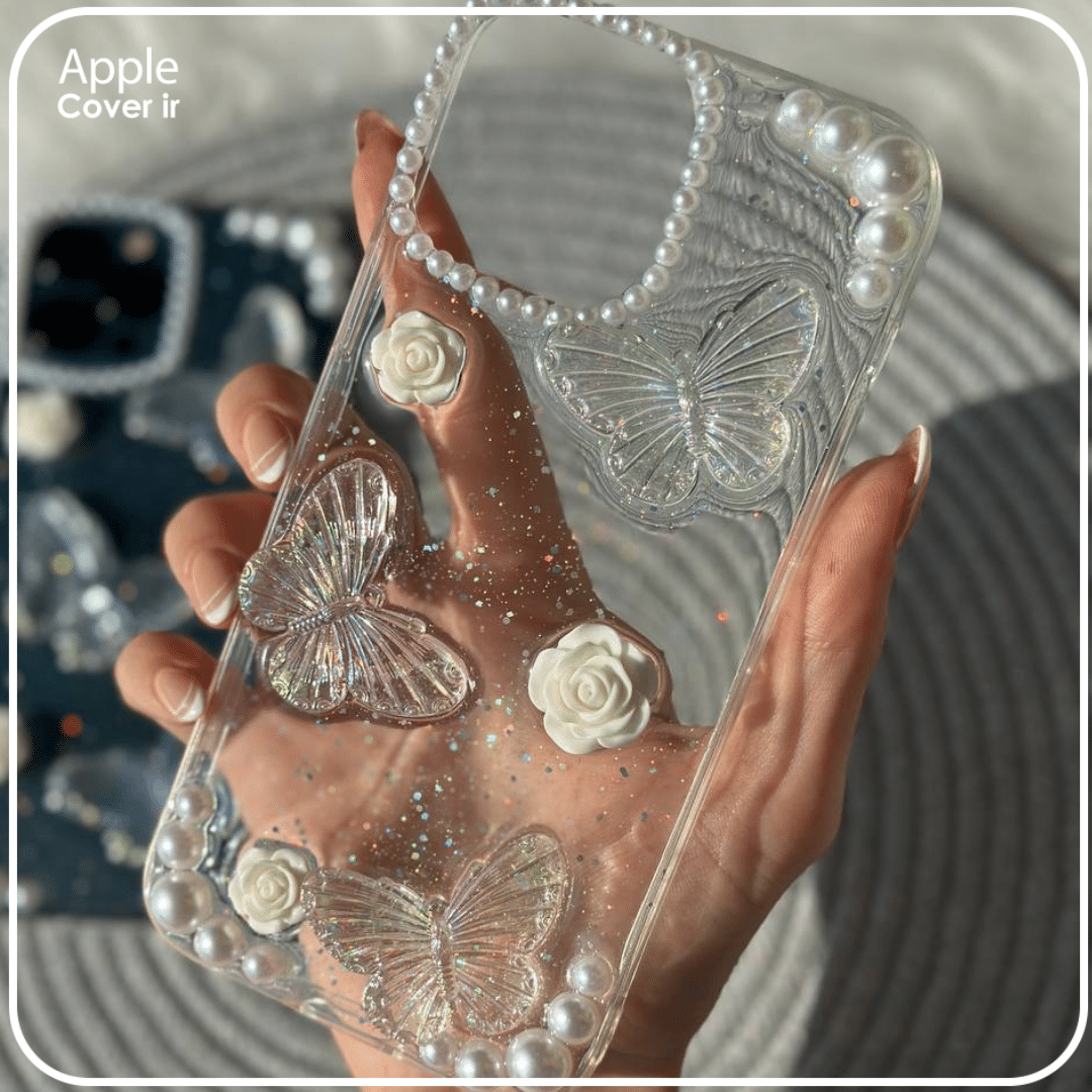 قاب پروانه مراوریدی شفاف اپل