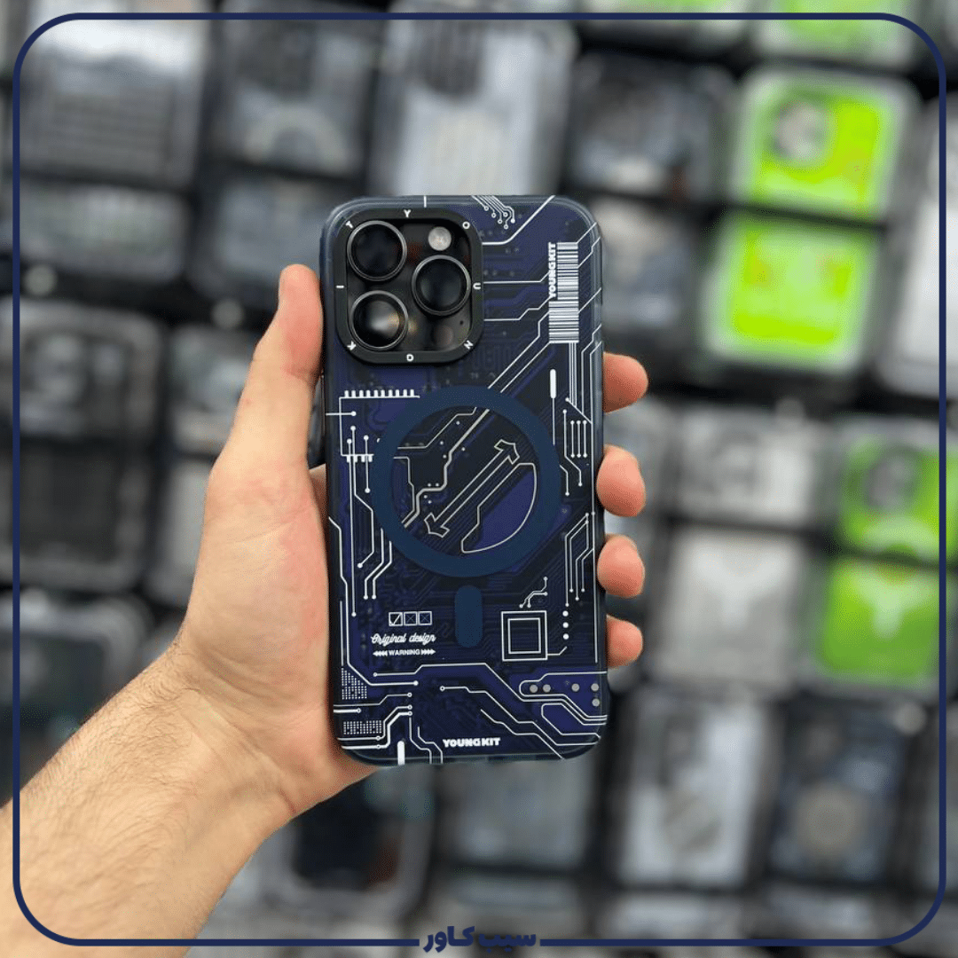 قاب YOUNGKIT Dark Blue Technology اپل